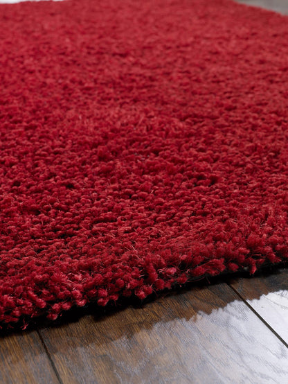 Hochfloriger Flurteppich für Schlafzimmer, Wohnzimmer, Nachttisch, flauschig, hochwertig, luxuriös, handgetuftet, seidig, einfarbig, weich, dicker Flor, fusselfrei, 67 x 200 cm (2'3" x 6'7")