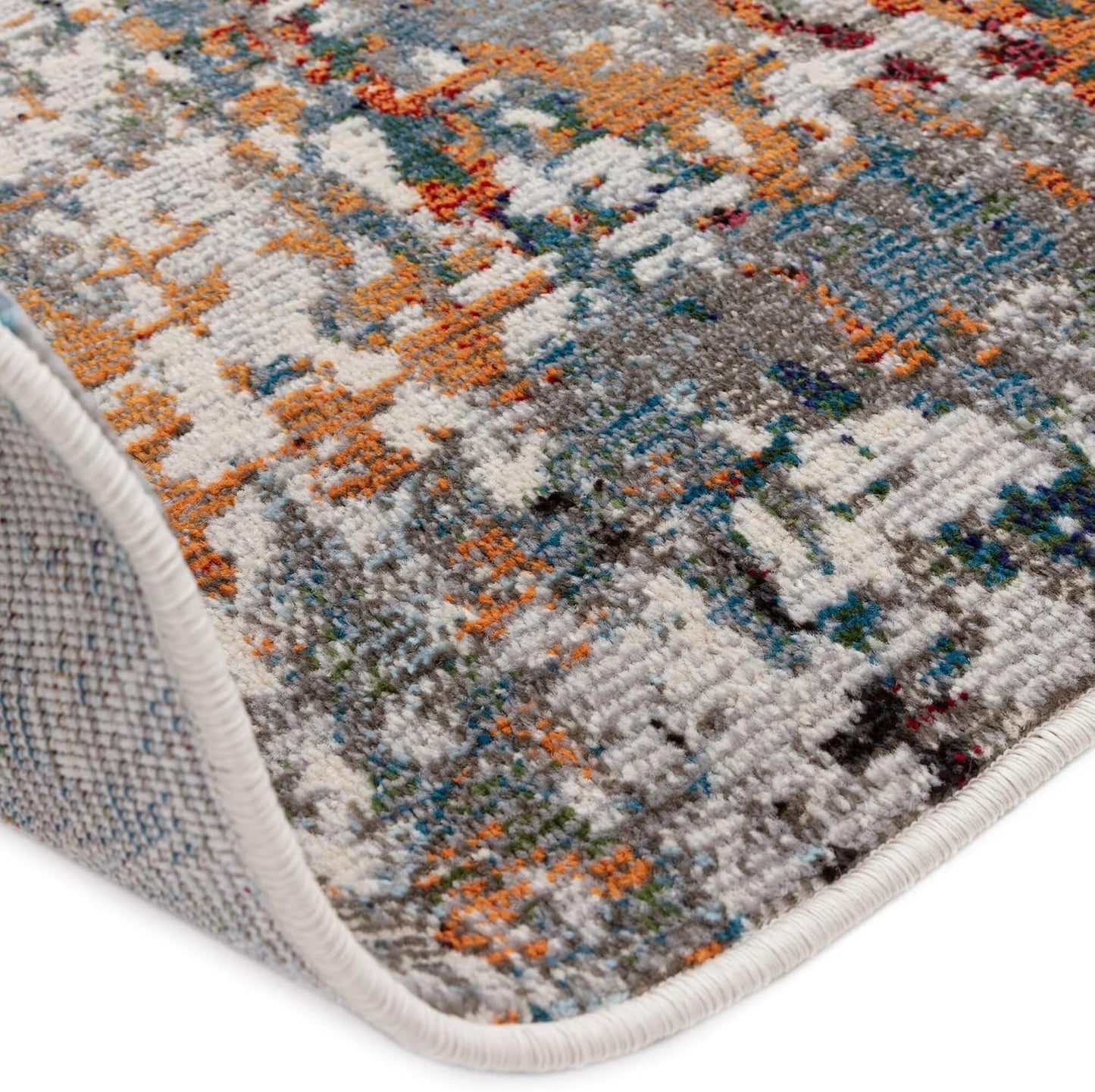 Colores Cloud Everest CO11 Rug – Abstract Flatweave Carpet in Earthy Multi-Colours