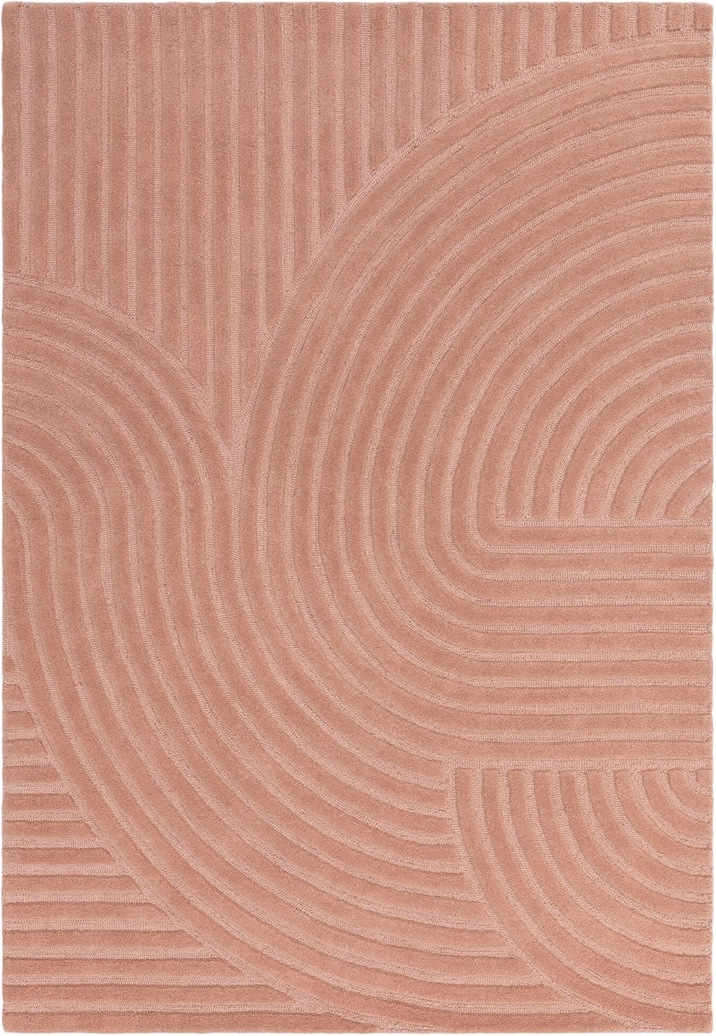 Handmade Wool Rug Geometric Modern Classic Soft Luxury – Hague Blush Pink