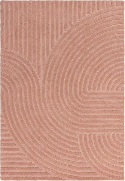 Handmade Wool Rug Geometric Modern Classic Soft Luxury – Hague Blush Pink