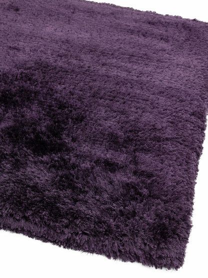 Plüschiger Shaggy-Teppich für Wohnzimmer und Schlafzimmer, Hochflor, dick, flauschig, handgefertigt, fusselfrei, seidig, schimmernd, glänzend, einfarbig, Hochflor-Teppich