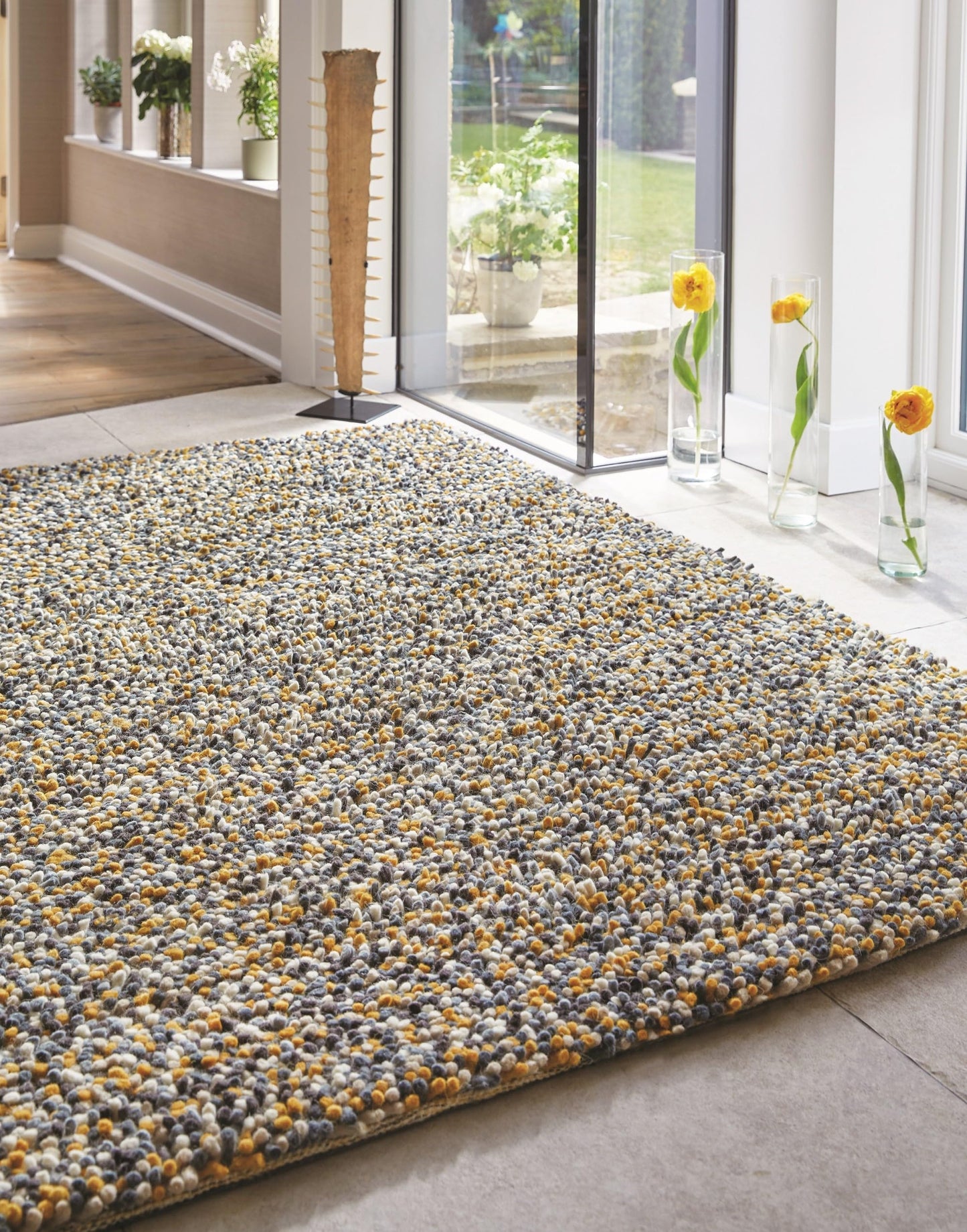 Origins Rocks Thick Tubular Pile Shaggy Rug Living Room Bedroom Hand Woven Soft Fluffy Luxurious Wool Area Rug