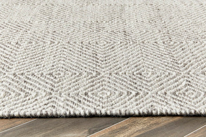 Flatweave Hand Woven Wool Rug for Living Room Dining Room Bedroom Kitchen Geometric Diamond Pattern Home Decor Area Rug