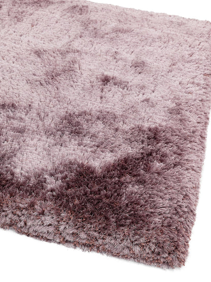 Plüschiger Shaggy-Teppich für Wohnzimmer und Schlafzimmer, Hochflor, dick, flauschig, handgefertigt, fusselfrei, seidig, schimmernd, glänzend, einfarbig, Hochflor-Teppich