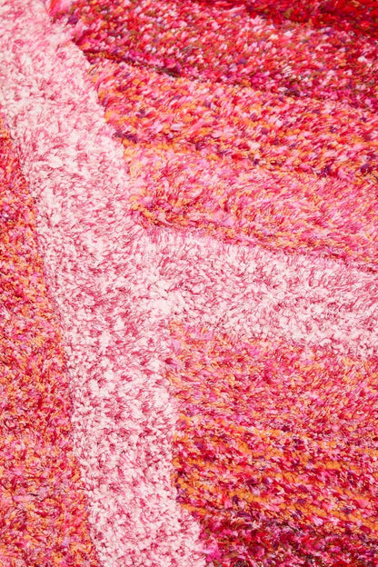 Wave 3D Shaggy Teppich – Rosa – 160x230 cm Weicher Plüsch Hochflor Teppich