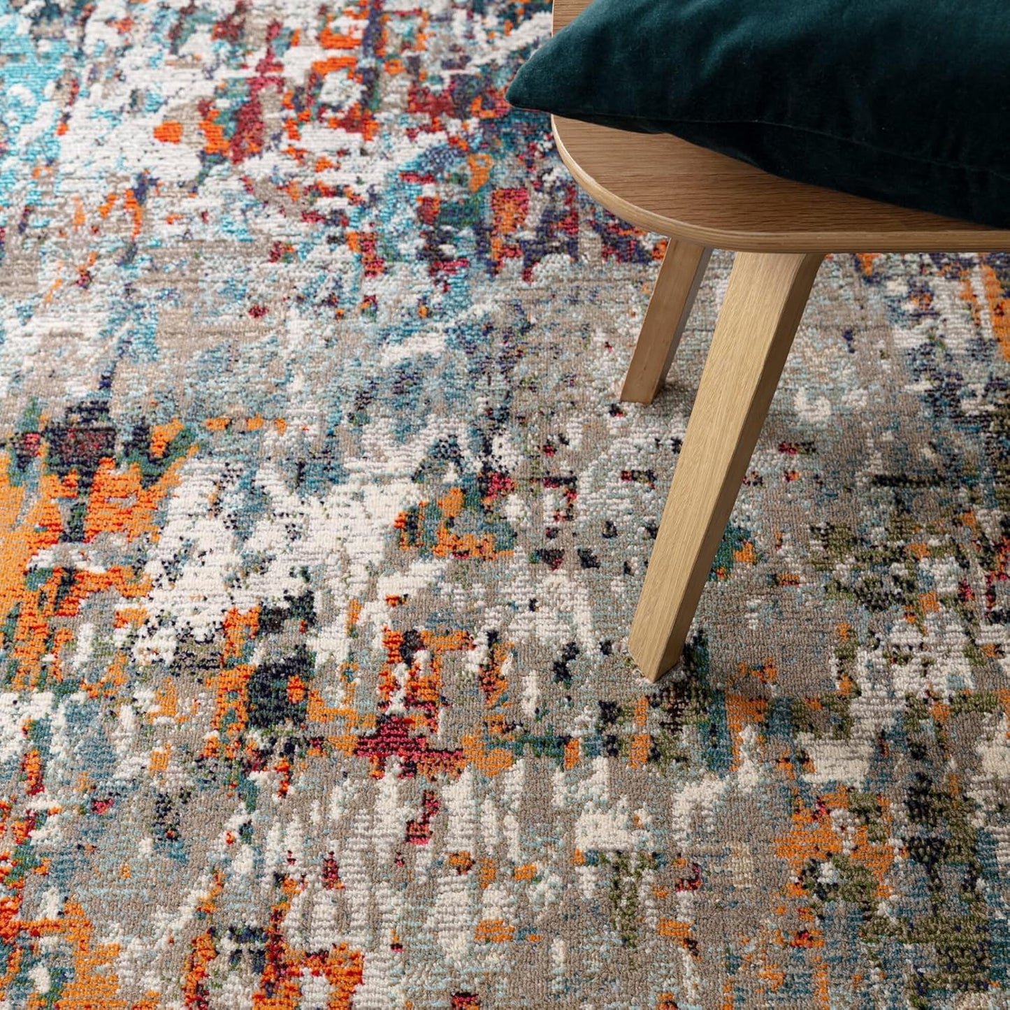 Colores Cloud Everest CO11 Rug – Abstract Flatweave Carpet in Earthy Multi-Colours