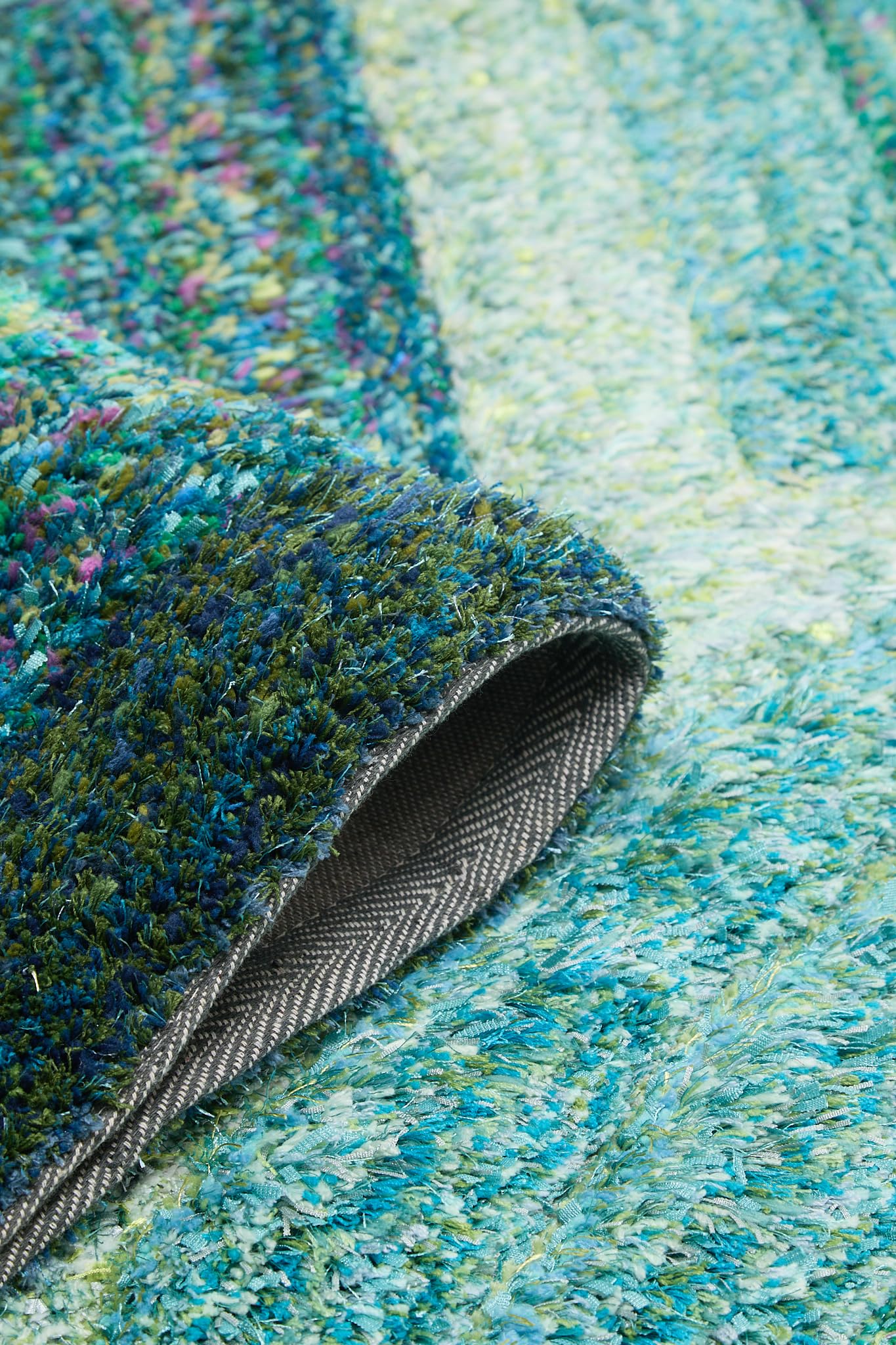 Shaggy-Teppich für Wohnzimmer, Schlafzimmer, Esszimmer, weicher Plüsch, flauschig, seidig, für den Boden, Gittermuster, 3D-Shaggy-Teppich in großer Größe, 160 x 230 cm (5'3" x 7'7")