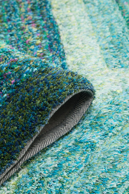 Shaggy-Teppich für Wohnzimmer, Schlafzimmer, Esszimmer, weicher Plüsch, flauschig, seidig, für den Boden, Gittermuster, 3D-Shaggy-Teppich in großer Größe, 160 x 230 cm (5'3" x 7'7")