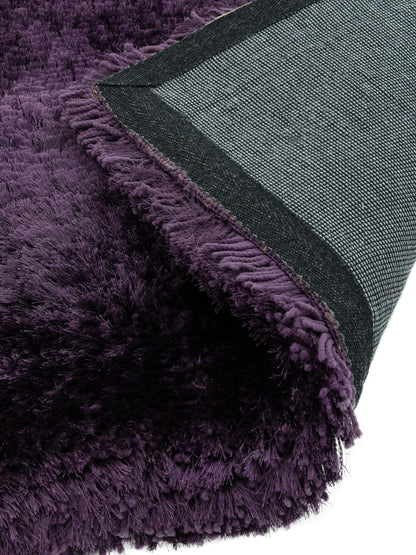 Plüschiger Shaggy-Teppich für Wohnzimmer und Schlafzimmer, Hochflor, dick, flauschig, handgefertigt, fusselfrei, seidig, schimmernd, glänzend, einfarbig, Hochflor-Teppich