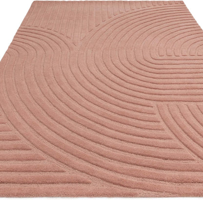 Handmade Wool Rug Geometric Modern Classic Soft Luxury – Hague Blush Pink