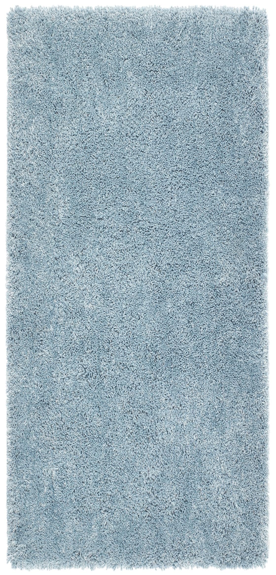 Hochfloriger Flurteppich für Schlafzimmer, Wohnzimmer, Nachttisch, flauschig, hochwertig, luxuriös, handgetuftet, seidig, einfarbig, weich, dicker Flor, fusselfrei, 67 x 200 cm (2'3" x 6'7")