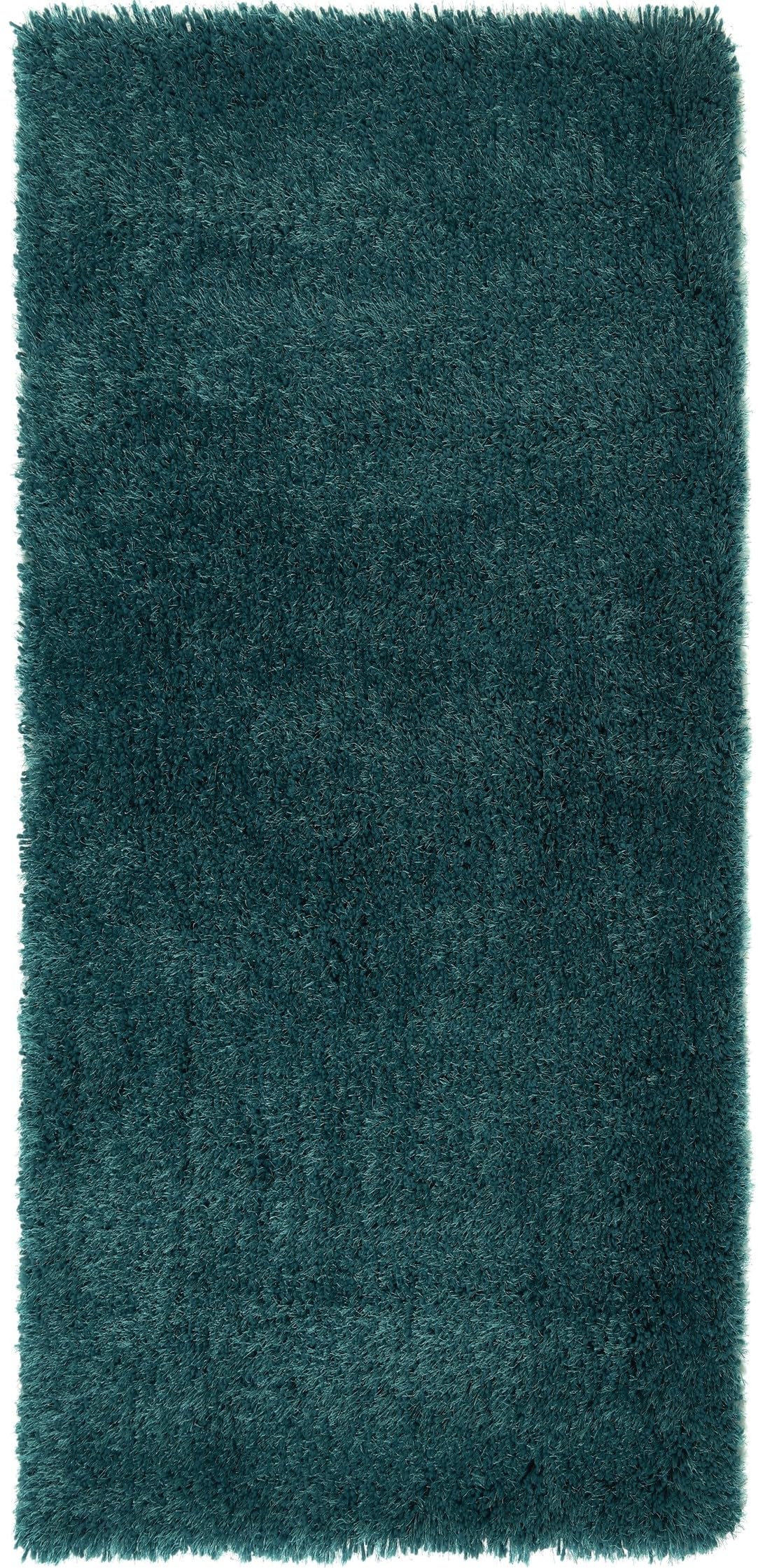 Hochfloriger Flurteppich für Schlafzimmer, Wohnzimmer, Nachttisch, flauschig, hochwertig, luxuriös, handgetuftet, seidig, einfarbig, weich, dicker Flor, fusselfrei, 67 x 200 cm (2'3" x 6'7")