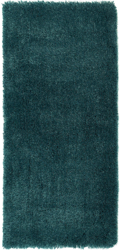 Hochfloriger Flurteppich für Schlafzimmer, Wohnzimmer, Nachttisch, flauschig, hochwertig, luxuriös, handgetuftet, seidig, einfarbig, weich, dicker Flor, fusselfrei, 67 x 200 cm (2'3" x 6'7")