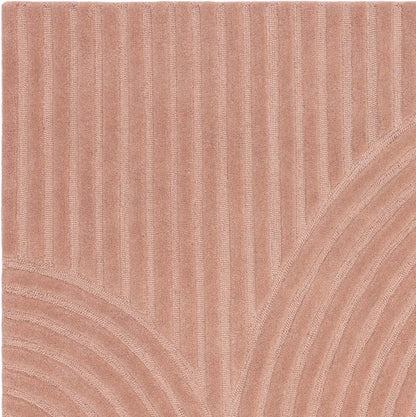 Handmade Wool Rug Geometric Modern Classic Soft Luxury – Hague Blush Pink