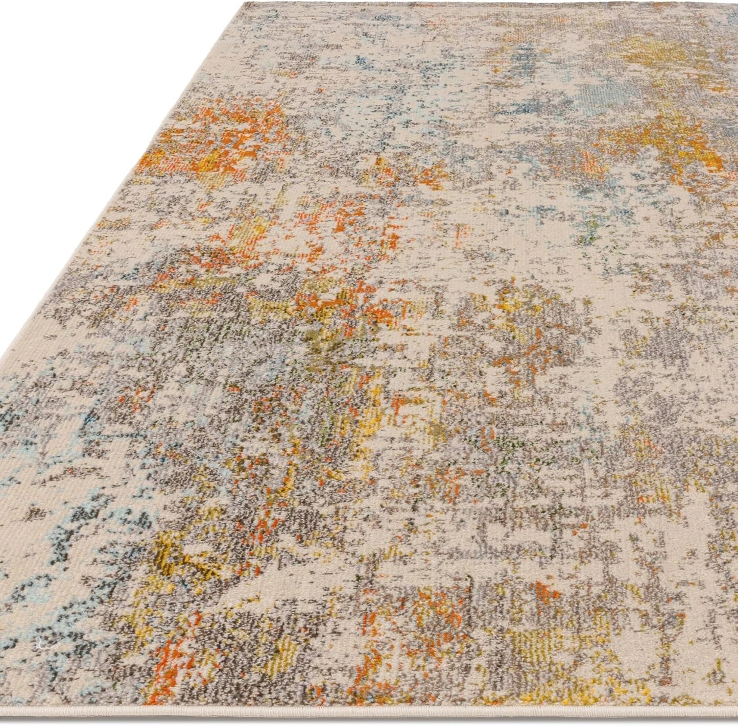 Colores Cloud Sunset CO10 Rug – Abstract Flatweave Carpet in Sunset Gold