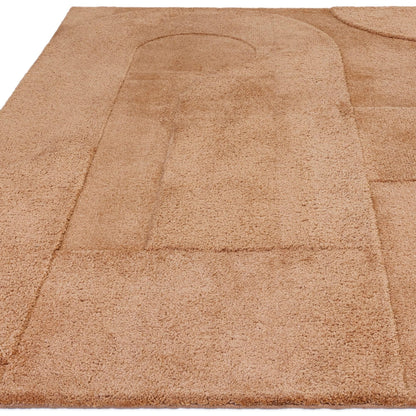 Tova Moderner schlichter Teppich, weiche Haptik, hochwertige geschnitzte 3D-geometrische Muster, Teppich, Bereichsteppich