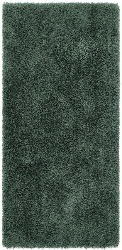 Hochfloriger Flurteppich für Schlafzimmer, Wohnzimmer, Nachttisch, flauschig, hochwertig, luxuriös, handgetuftet, seidig, einfarbig, weich, dicker Flor, fusselfrei, 67 x 200 cm (2'3" x 6'7")