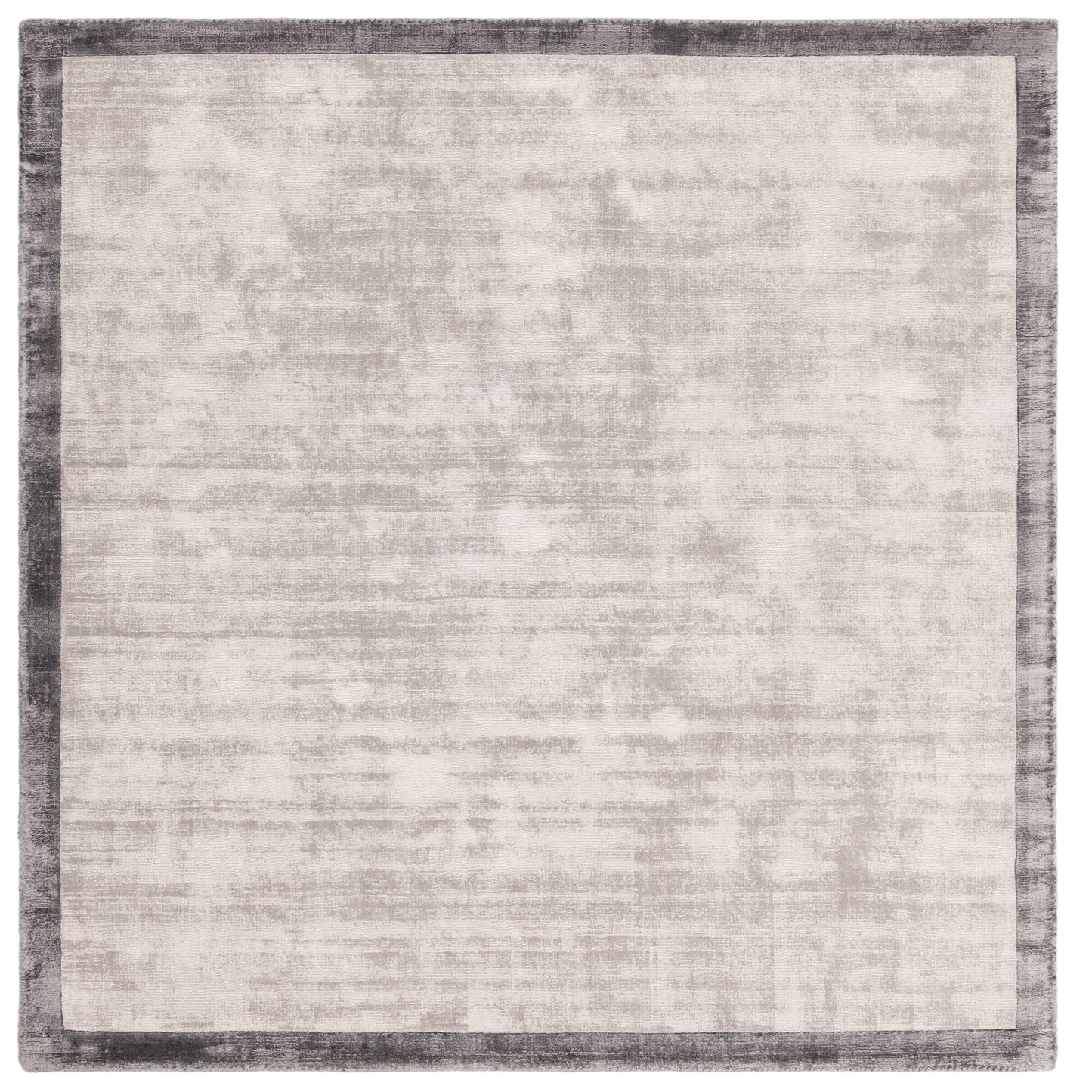 Blade Border Plain Viskose-Teppich – handgewebt, im Used-Look, hochglänzend, seidig weich, luxuriös