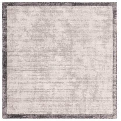 Blade Border Plain Viskose-Teppich – handgewebt, im Used-Look, hochglänzend, seidig weich, luxuriös