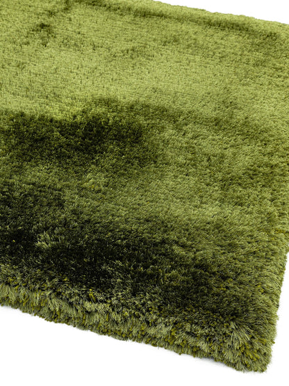 Plüschiger Shaggy-Teppich für Wohnzimmer und Schlafzimmer, Hochflor, dick, flauschig, handgefertigt, fusselfrei, seidig, schimmernd, glänzend, einfarbig, Hochflor-Teppich