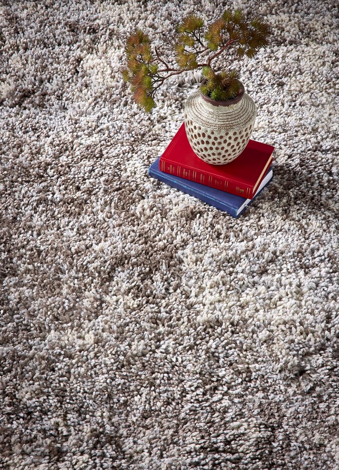 Hadley Beige Grey Mix Shaggy Rug – Ultra Soft High Pile Carpet