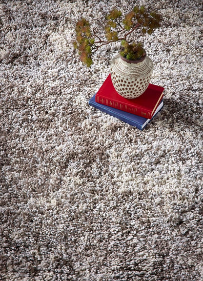 Hadley Beige Grey Mix Shaggy Rug – Ultra Soft High Pile Carpet