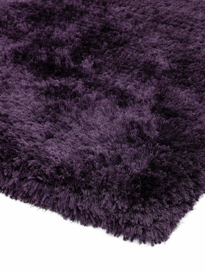 Plüschiger Shaggy-Teppich für Wohnzimmer und Schlafzimmer, Hochflor, dick, flauschig, handgefertigt, fusselfrei, seidig, schimmernd, glänzend, einfarbig, Hochflor-Teppich