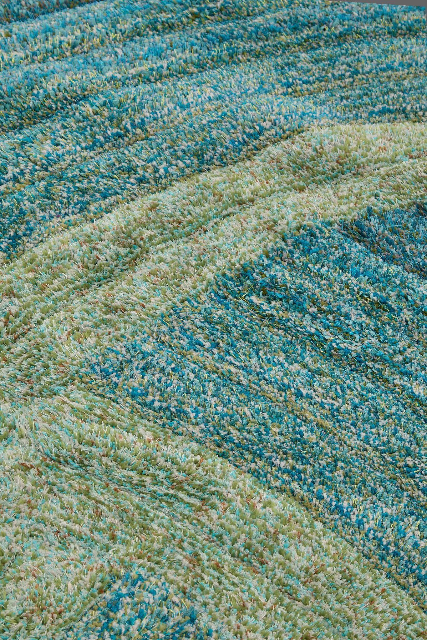 Hochflorteppich für Wohnzimmer, Schlafzimmer, Esszimmer, weicher Plüsch, flauschig, seidig, Stella-Wirbelmuster, 3D-Hochflorteppich in großer Größe, 160 x 230 cm (5'3" x 7'7")