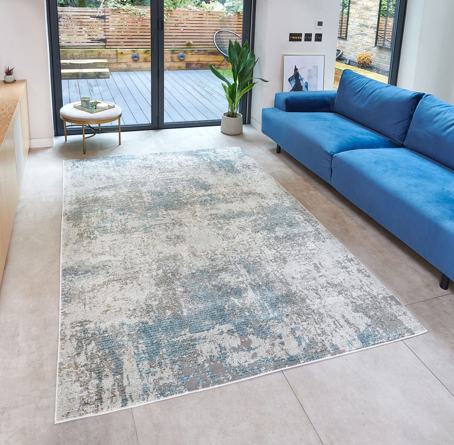 Lord of Rugs Rossa ROS03 Abstract Rug for Living Room Bedroom Carpet Bright Colourful Tones Soft Area Rug