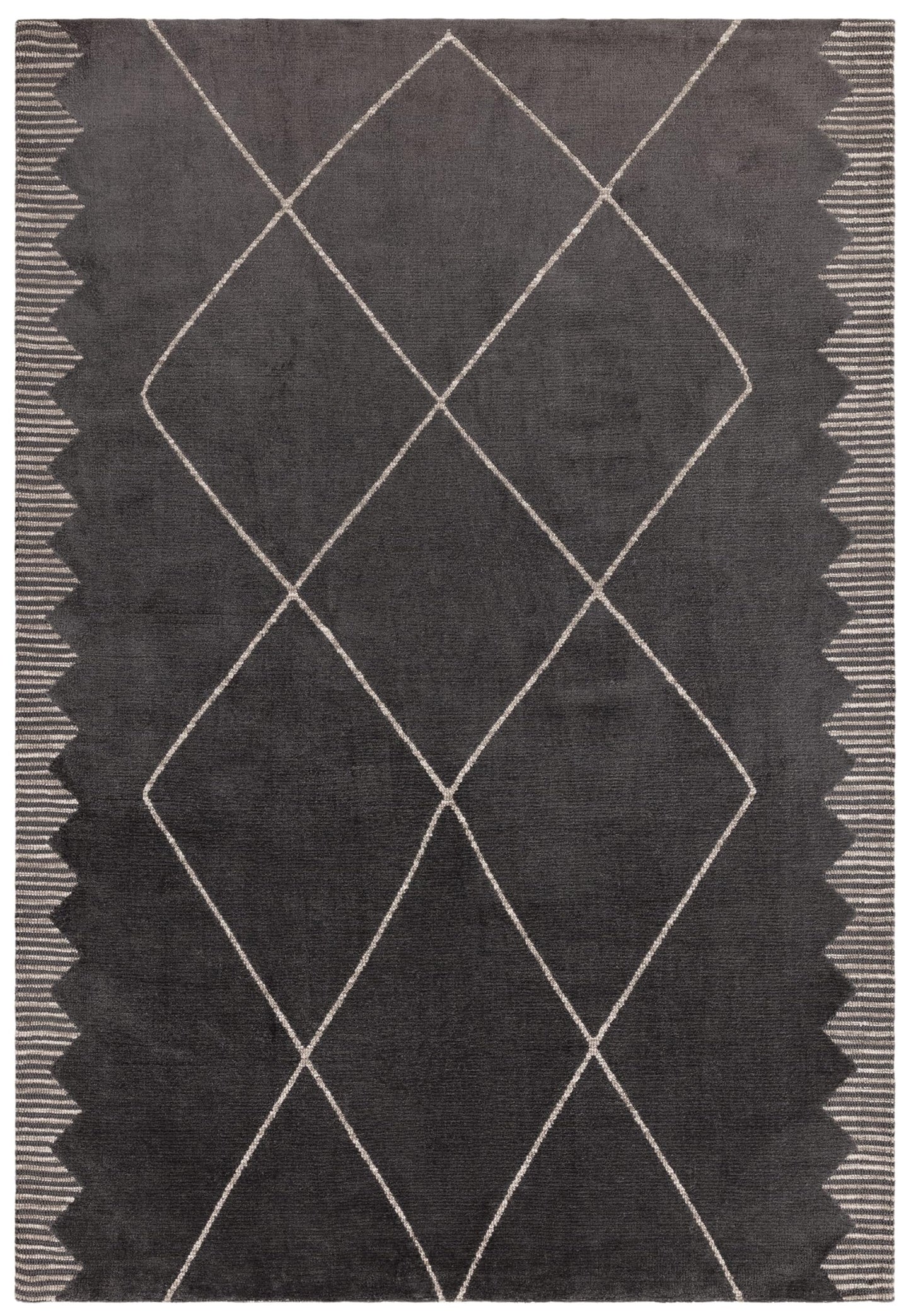Mason Diamond Rug for Living Room Bedroom Carpet Moroccan Tribal Bohomian Scandi Look Silky Soft Rug