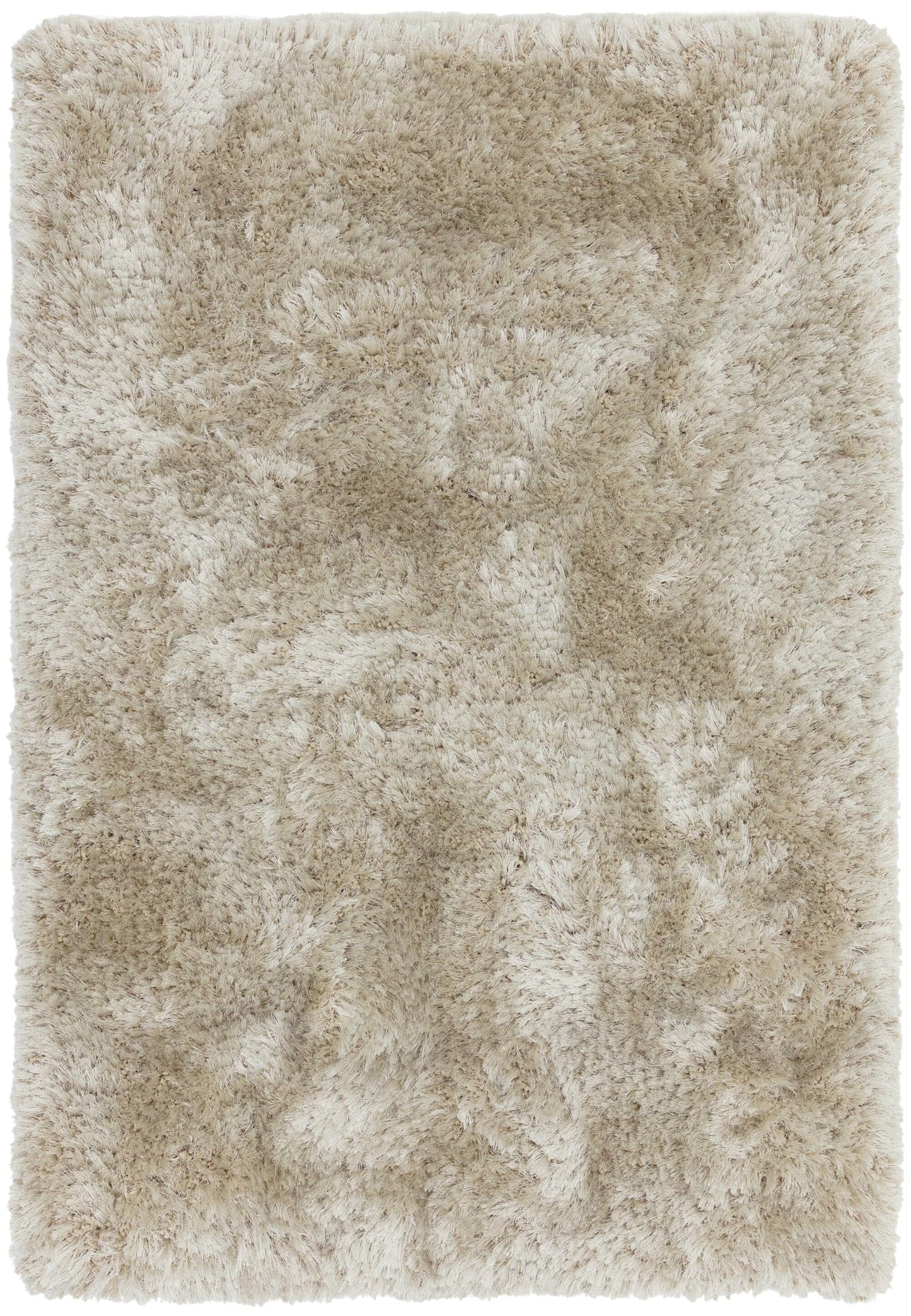 Plüschiger Shaggy-Teppich für Wohnzimmer und Schlafzimmer, Hochflor, dick, flauschig, handgefertigt, fusselfrei, seidig, schimmernd, glänzend, einfarbig, Hochflor-Teppich