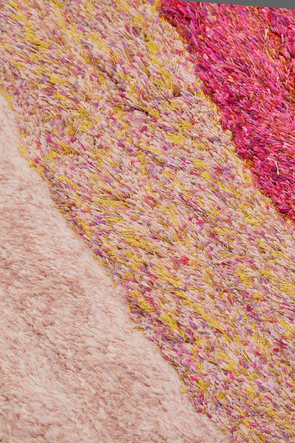 Lena Wave 3D Shaggy Rug – Pink – 160x230 cm Soft Plush High Pile Carpet