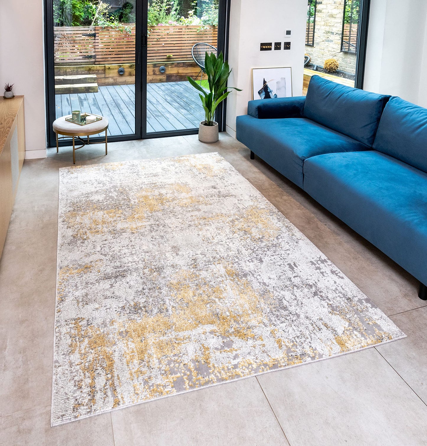 Lord of Rugs Rossa ROS03 Abstract Rug for Living Room Bedroom Carpet Bright Colourful Tones Soft Area Rug