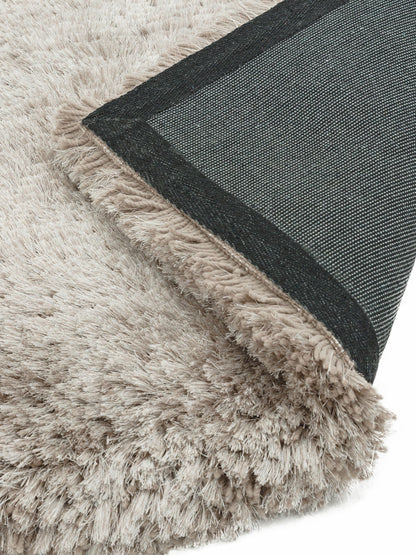 Plüschiger Shaggy-Teppich für Wohnzimmer und Schlafzimmer, Hochflor, dick, flauschig, handgefertigt, fusselfrei, seidig, schimmernd, glänzend, einfarbig, Hochflor-Teppich