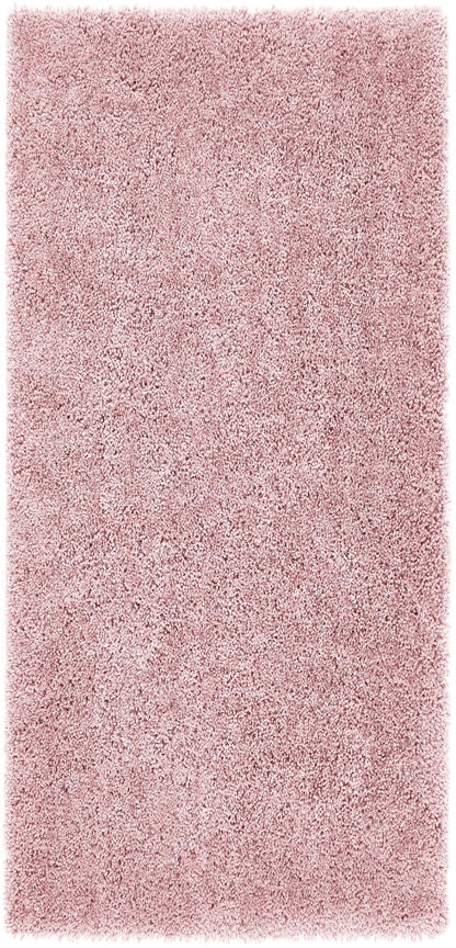 Hochfloriger Flurteppich für Schlafzimmer, Wohnzimmer, Nachttisch, flauschig, hochwertig, luxuriös, handgetuftet, seidig, einfarbig, weich, dicker Flor, fusselfrei, 67 x 200 cm (2'3" x 6'7")