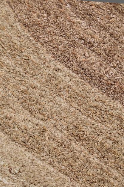 Lena Wave 3D Shaggy Rug – Mocha – 160x230 cm Soft Plush High Pile Carpet