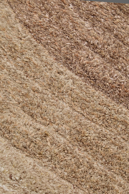 Shaggy-Teppich für Wohnzimmer, Schlafzimmer, Esszimmer, weicher Plüsch, flauschig, seidig, für den Bodenbereich, Lena, Wellenmuster, 3D-Shaggy-Teppich in großer Größe, 160 x 230 cm (5'3" x 7'7")