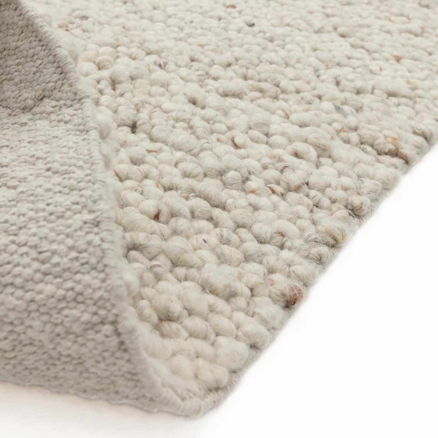 Adler Hand Woven Boucle Wool Ivory Rug – Natural & Sustainable Luxury