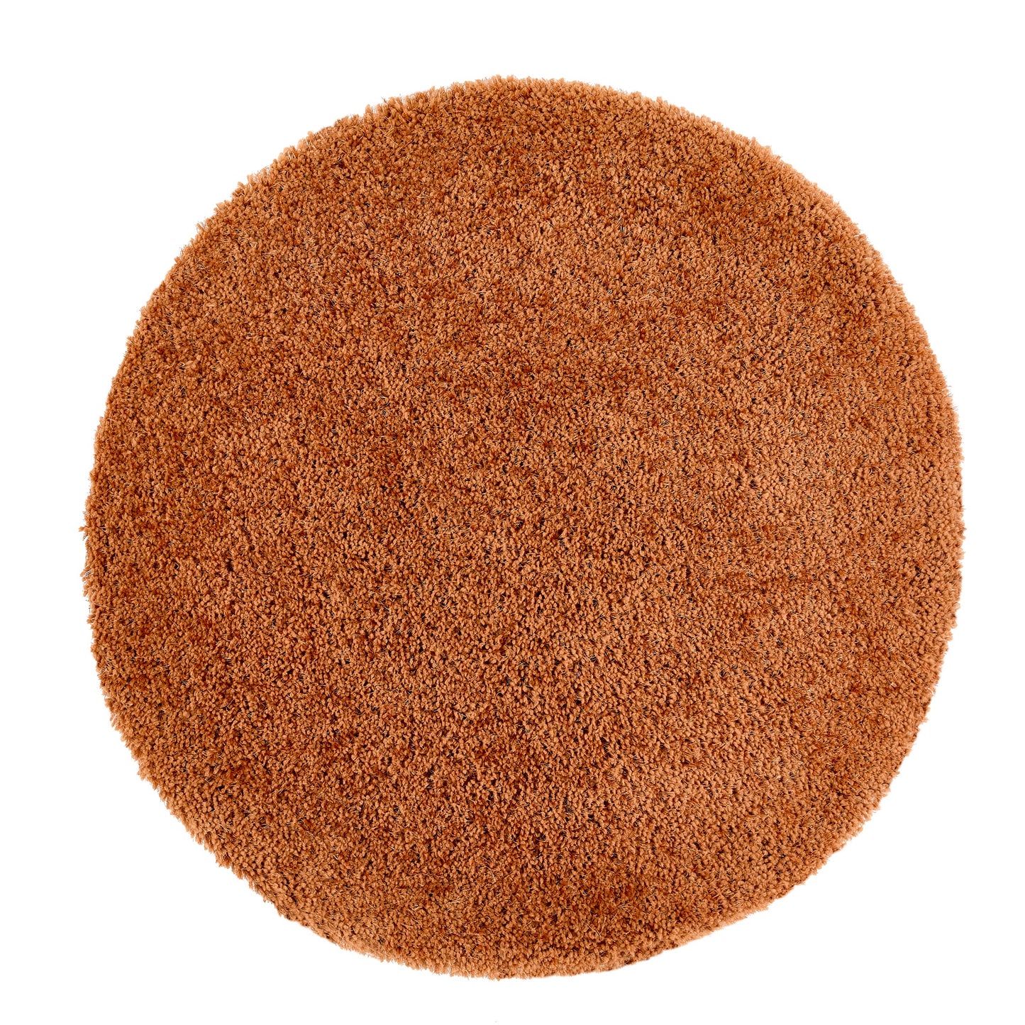 Chicago Shaggy Modern Plain Rug Hallway Runner in Rust Orange