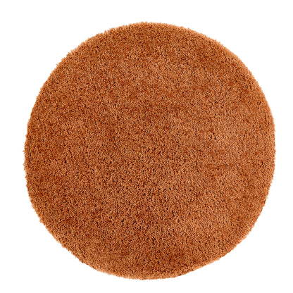 Chicago Shaggy Modern Plain Rug Hallway Runner in Rust Orange