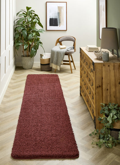 My Washable Shaggy Non-Slip Rug in Ox Red