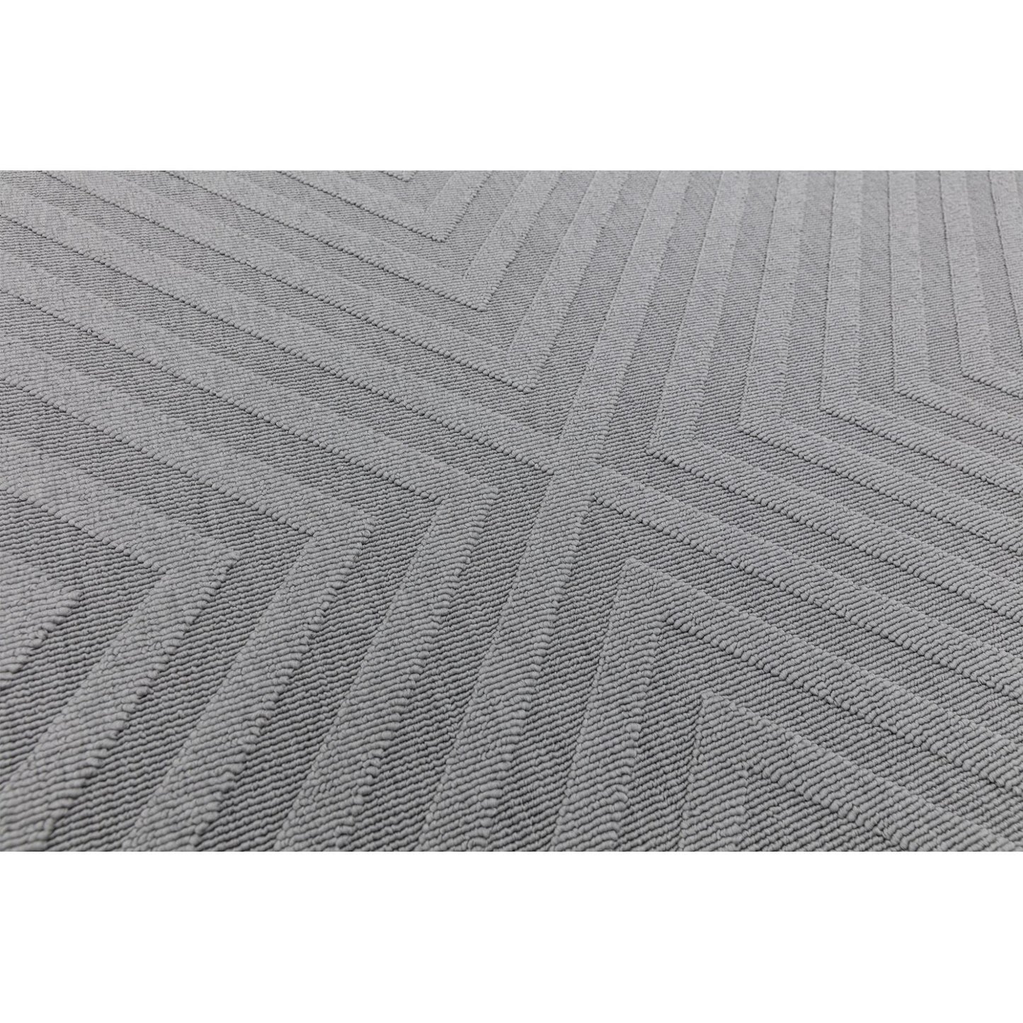 Antibes AN07 Geometric Arrow Light Grey Indoor & Outdoor Flatweave Rug