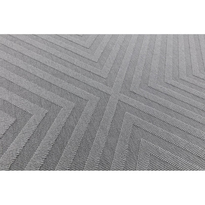Antibes AN07 Geometric Arrow Light Grey Indoor & Outdoor Flatweave Rug
