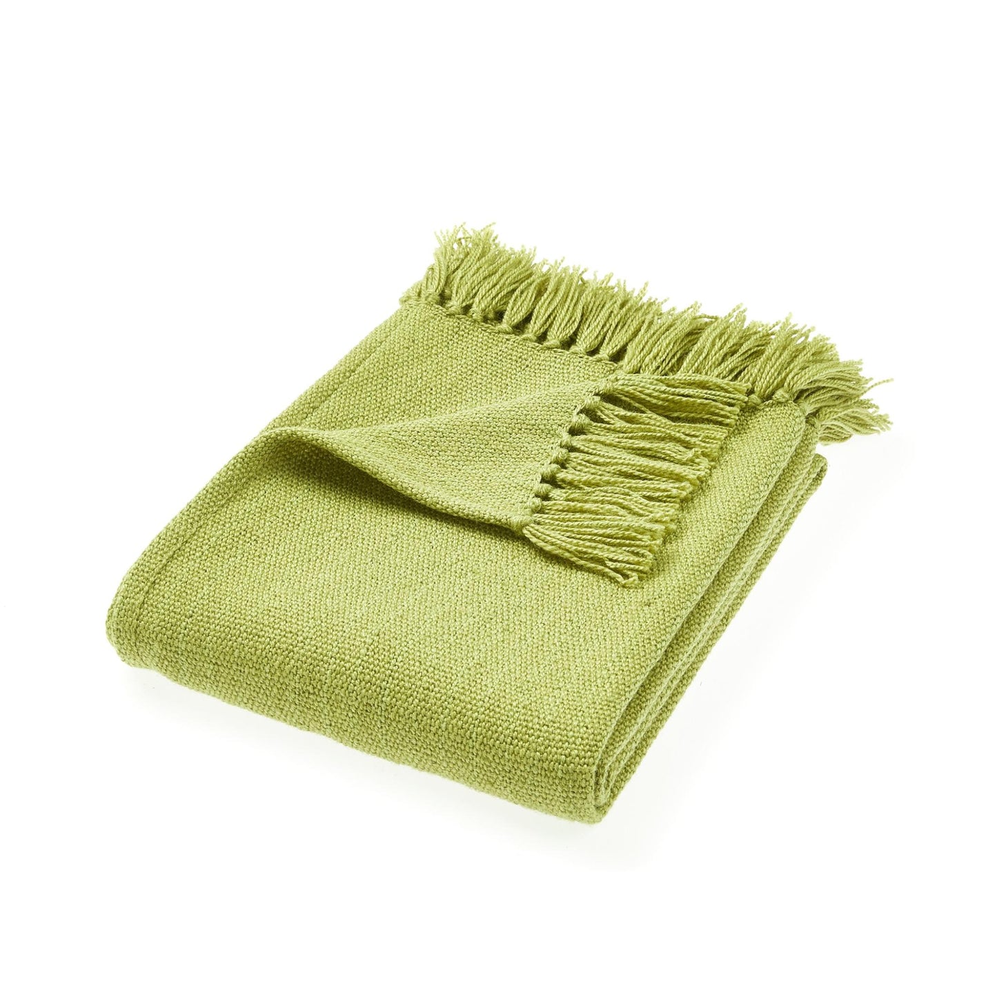 Hug Rug Woven Plain Throw Green Blanket Bed Sofa Chair Cover in 130 x 180 cm