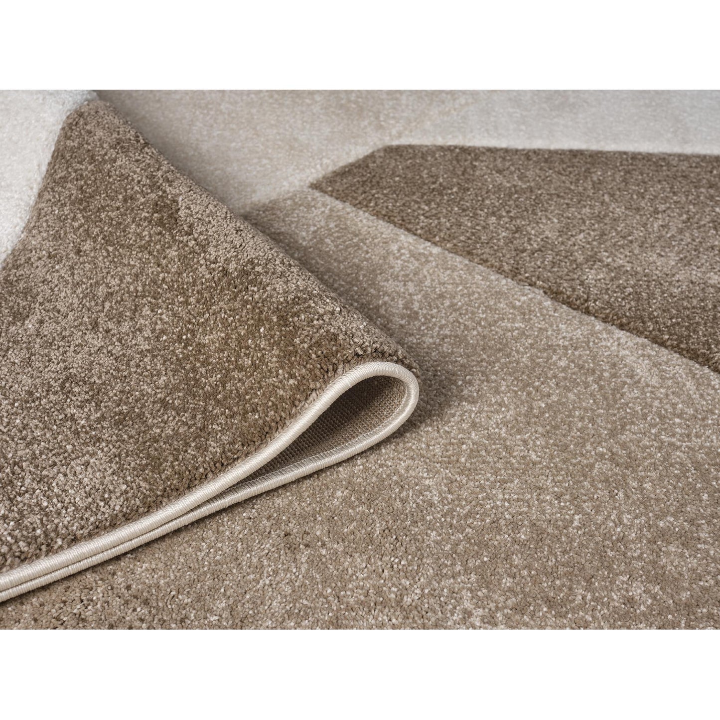 Orbit Eira Geometric 3D Carved Beige Rug – Modern Soft Textured Polyester Carpet for Living Room, Bedroom, and Hallway