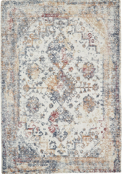 Origins Vogue Teppich im traditionellen Vintage-Look in Marineblau-Rost