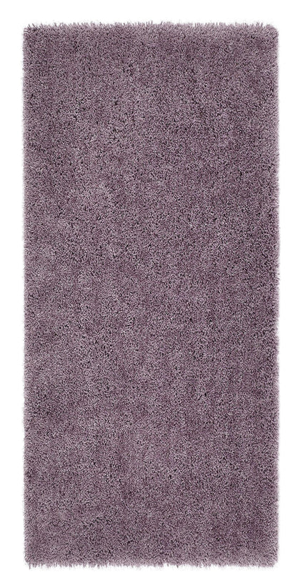 Hochfloriger Flurteppich für Schlafzimmer, Wohnzimmer, Nachttisch, flauschig, hochwertig, luxuriös, handgetuftet, seidig, einfarbig, weich, dicker Flor, fusselfrei, 67 x 200 cm (2'3" x 6'7")
