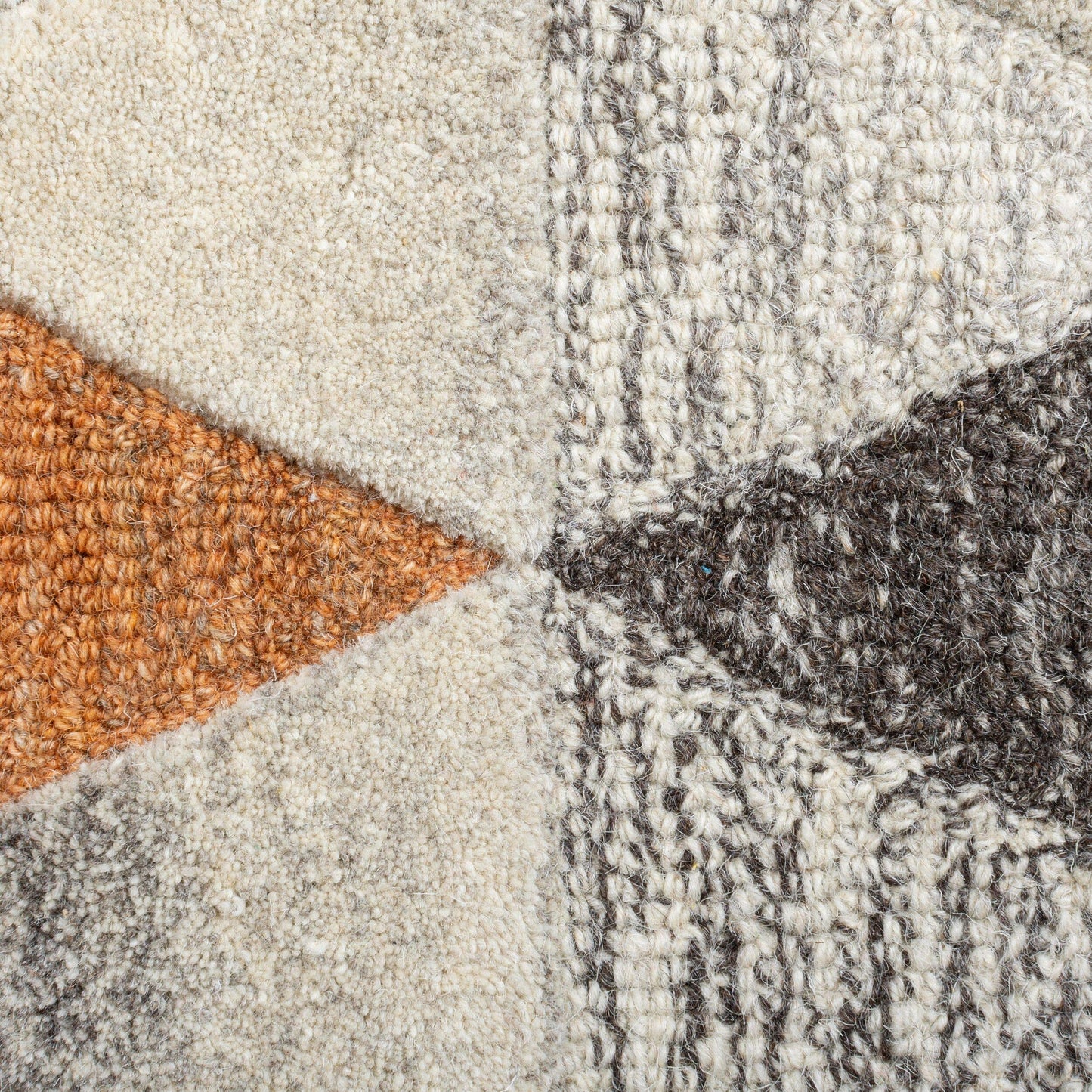 Moda Amari Geometrics Quality Soft 100% Wool Rug and Hallway Runner in Natural Multi