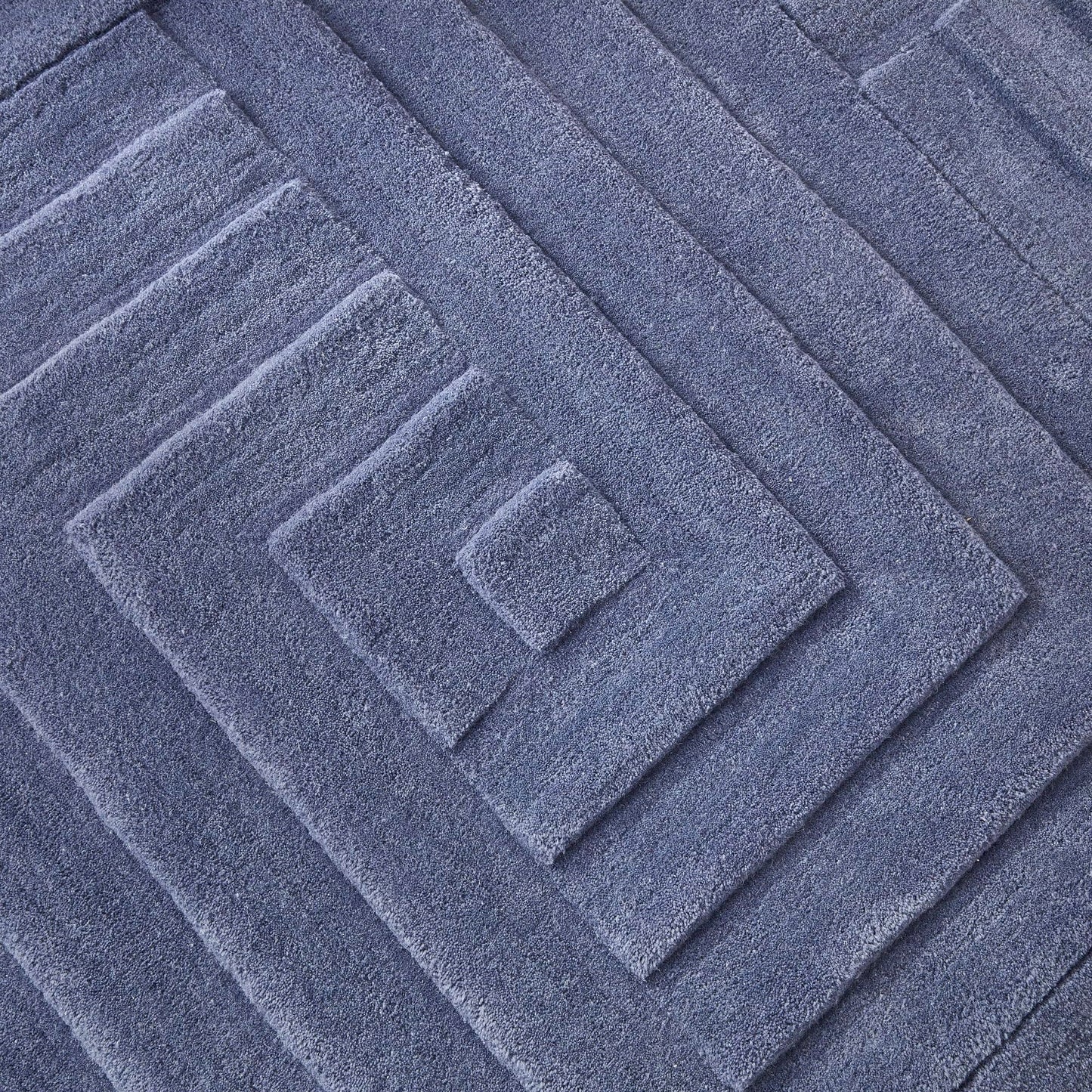 Maze Wool Rug for Living Room Bedroom Hand Tufted Thick Heavyweight Luxurious 3D Geometric Rug