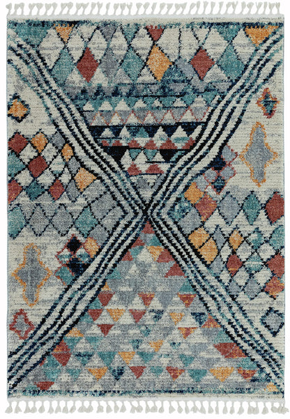 Cyrus CY09 Rug Nomadic Moroccan Berber Kilim Style with Fringes